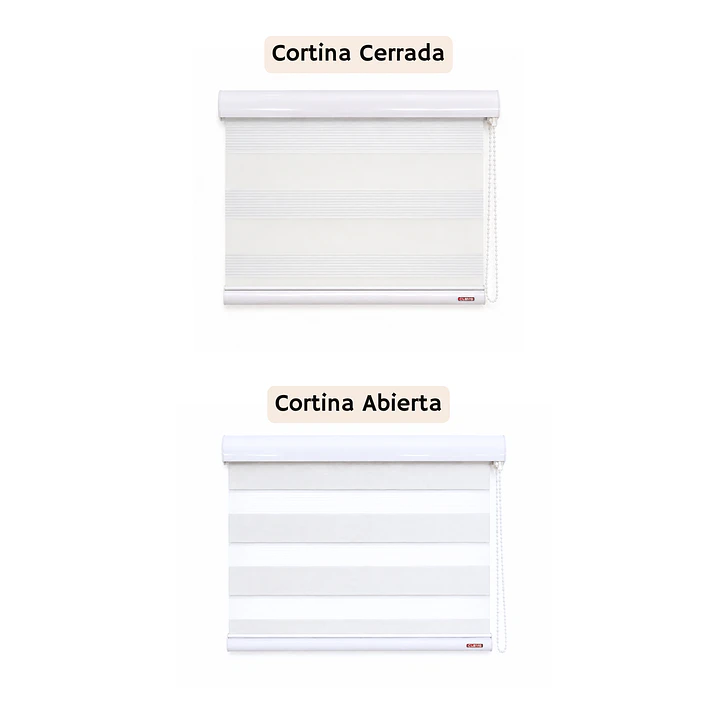 Cortina Roller Duo Zebra Color Perla 2