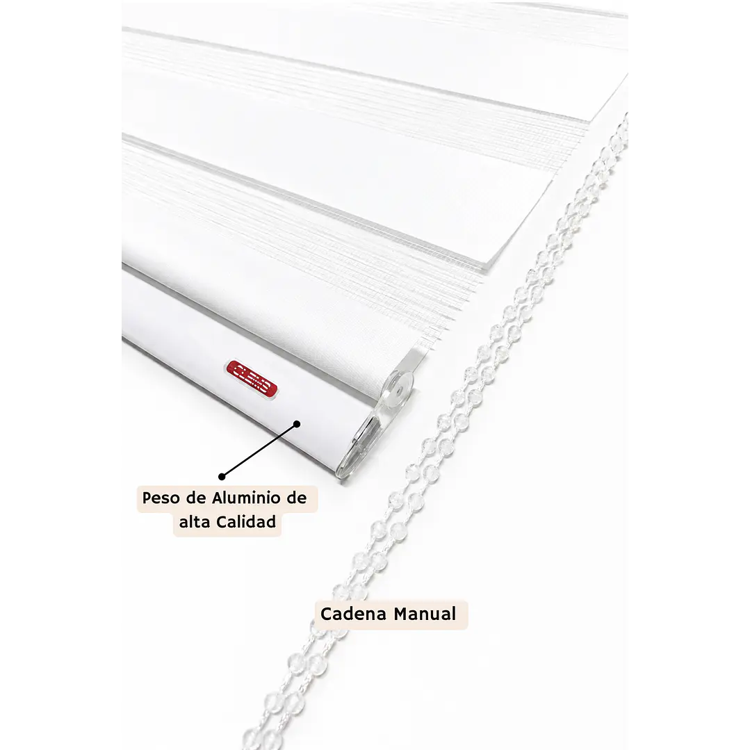 Cortina Roller Duo Zebra Color Perla 5