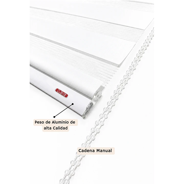 Cortina Roller Duo Zebra Color Perla 5