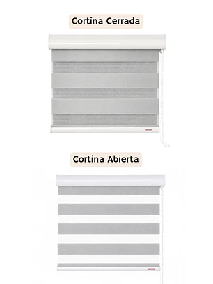 Cortina Roller Duo Zebra Color Gris