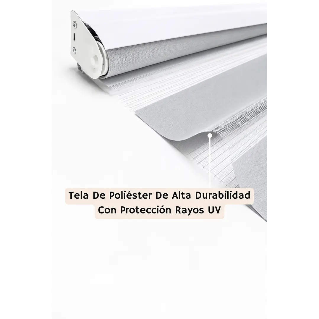 Cortina Roller Duo Zebra Color Gris 4