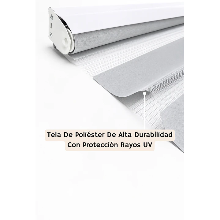 Cortina Roller Duo Zebra Color Gris 4