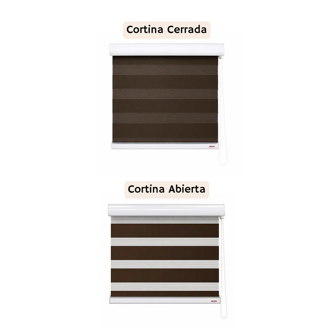 Cortina Roller Duo Zebra Color Cafe 2