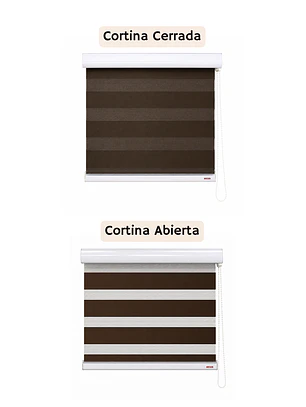Cortina Roller Duo Zebra Color Cafe