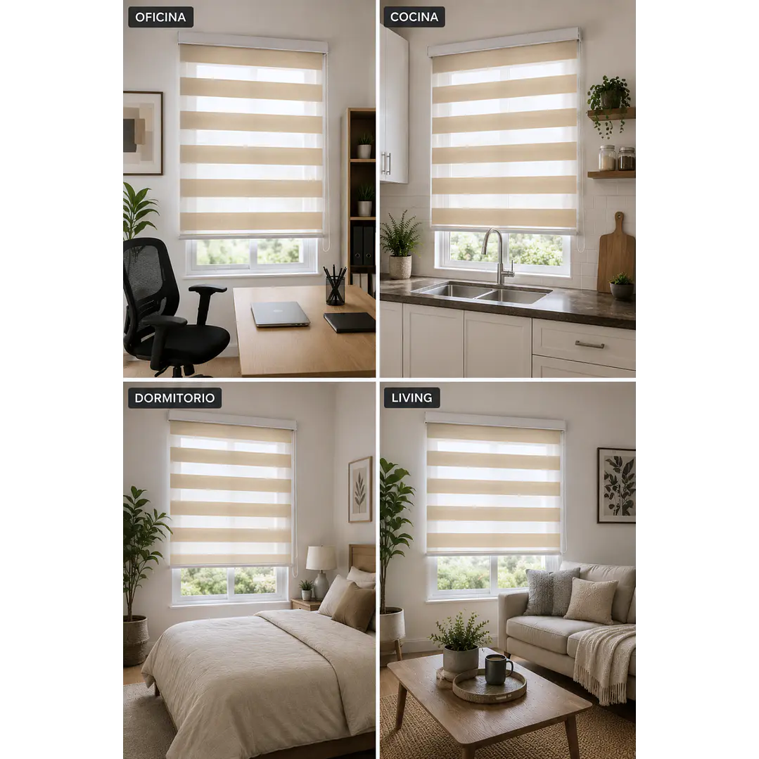 Cortina Roller Duo Zebra Color Lino  6