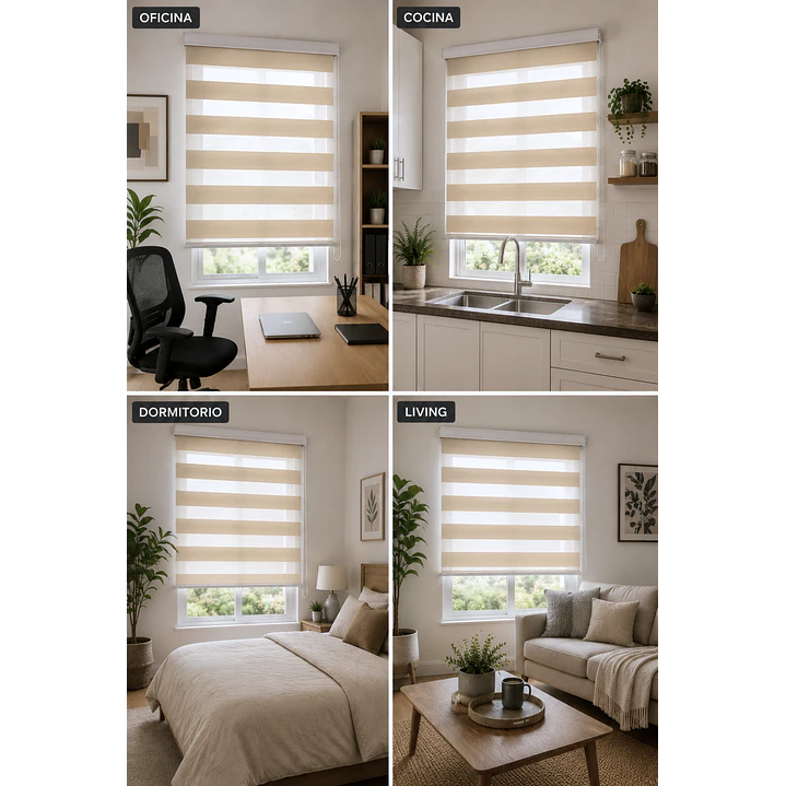 Cortina Roller Duo Zebra Color Lino  6