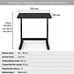 Escritorio Funcional Altura Ajustable 120x60x63-86cm Negro - Miniatura 3