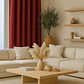 Cortina Blackout 100% Engomada Termica Tela Ligera 140x225 - Microfibra Premium - 2 Paños Rojo - Miniatura 2