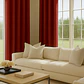 Cortina Blackout 100% Engomada Termica Tela Ligera 140x225 - Microfibra Premium - 2 Paños Rojo - Miniatura 3
