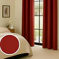 Cortina Blackout 100% Engomada Termica Tela Ligera 140x225 - Microfibra Premium - 2 Paños Rojo - Miniatura 4