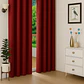 Cortina Blackout 100% Engomada Termica Tela Ligera 140x225 - Microfibra Premium - 2 Paños Rojo - Miniatura 5