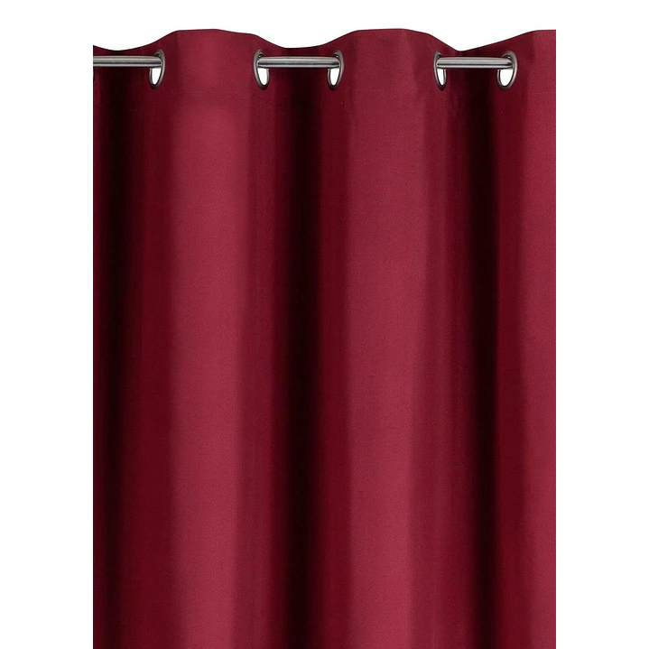 Cortina Blackout 100% Engomada Termica Tela Ligera 140x225 - Microfibra Premium - 2 Paños Rojo 7