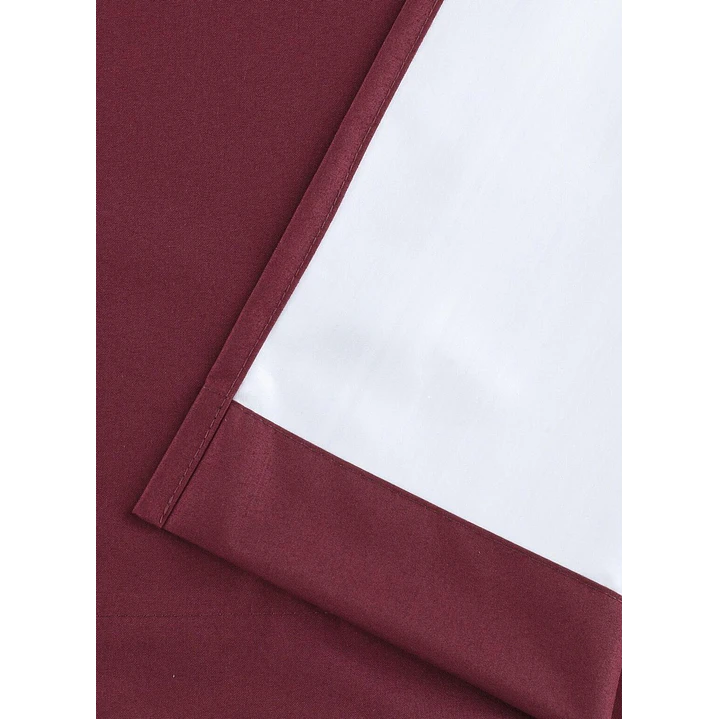 Cortina Blackout 100% Engomada Termica Tela Ligera 140x225 - Microfibra Premium - 2 Paños Rojo 8
