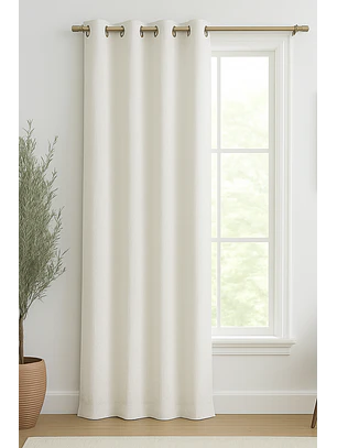 Cortina Blackout Tela Tipo Lino Gruesa 140x220 – 1 Paño Blanco