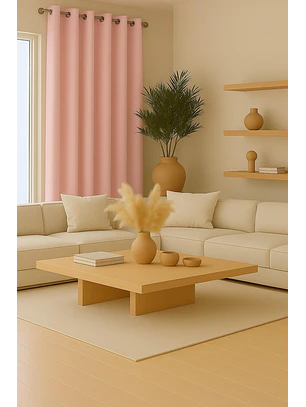Cortina Blackout 100% Engomada Termica Tela Ligera 140x225 - Microfibra Premium - 1 Paño Rosa