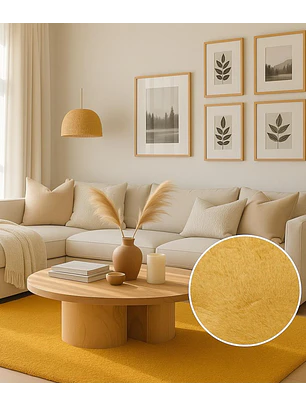 Alfombra Timmy Peluda Extra Suave Amarillo Gold 150x200