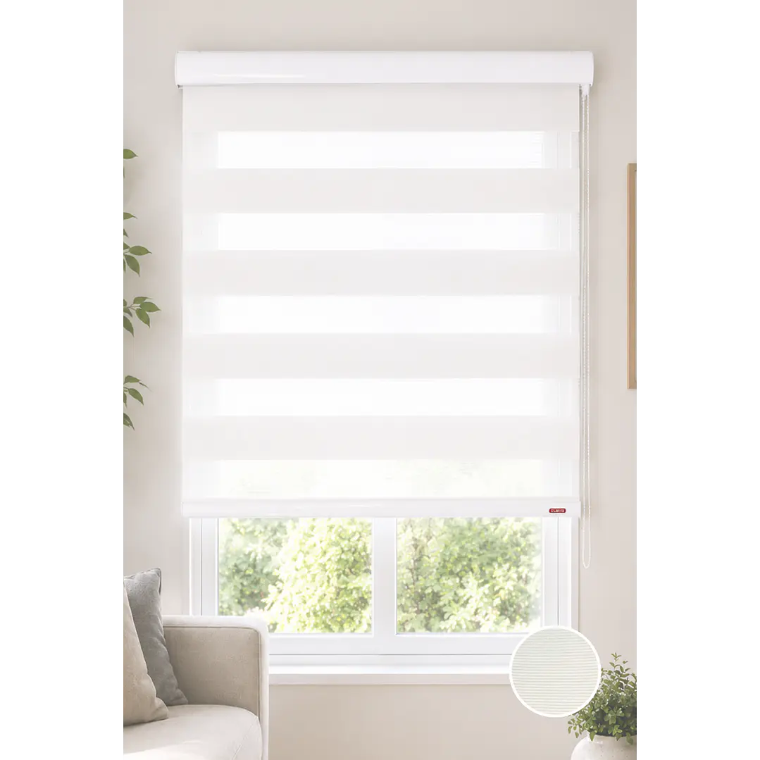 Cortina Roller Duo Zebra Color Perla 1