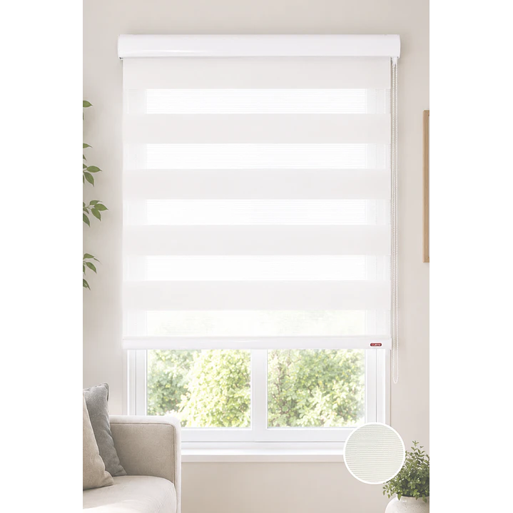 Cortina Roller Duo Zebra Color Perla 1