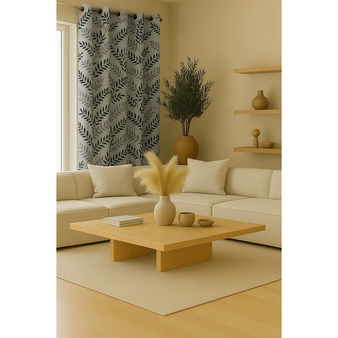 Cortina Blackout 100% Engomada Termica Tela Ligera 140x225 - Microfibra Premium - 2 Paños Hoja Gris 2