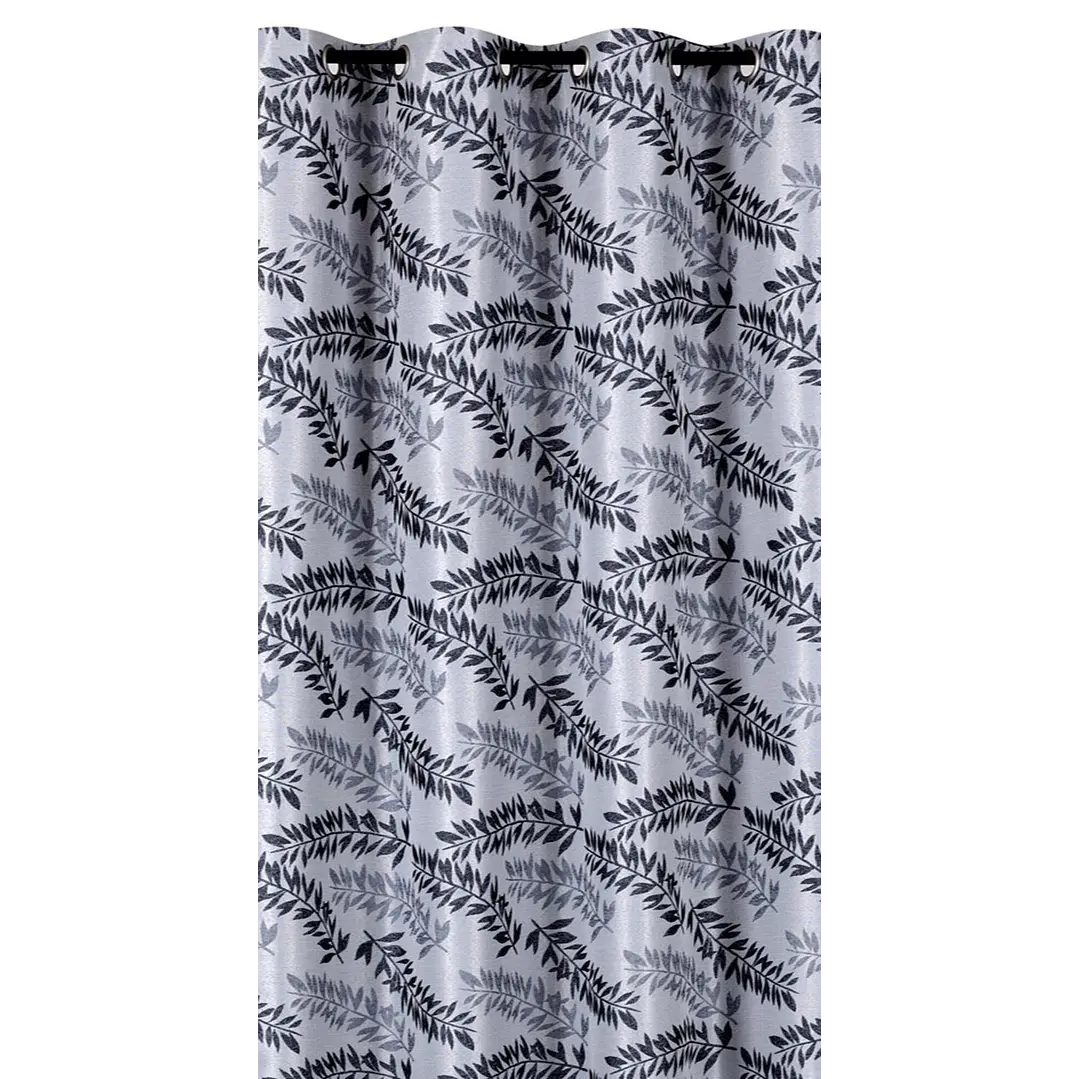Cortina Blackout 100% Engomada Termica Tela Ligera 140x225 - Microfibra Premium - 1 Paño Hoja Gris 5