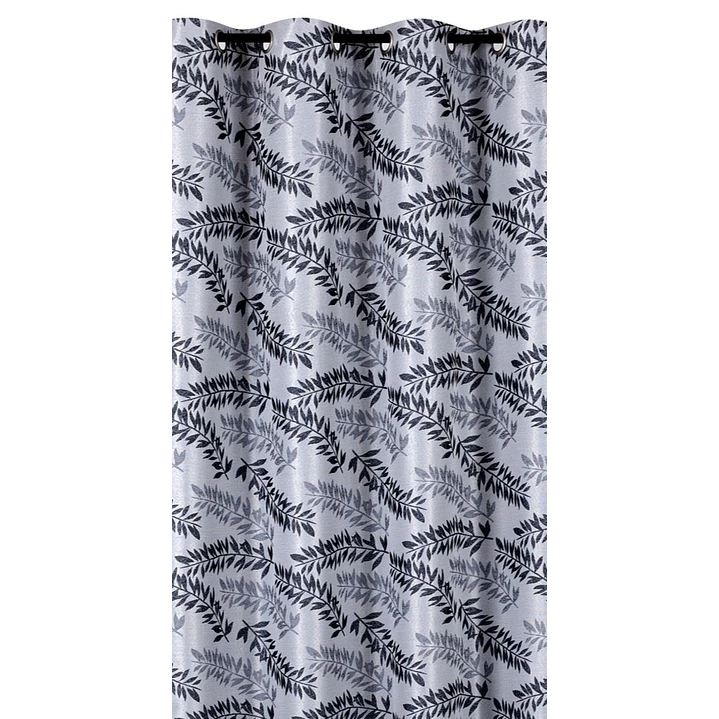 Cortina Blackout 100% Engomada Termica Tela Ligera 140x225 - Microfibra Premium - 1 Paño Hoja Gris 5