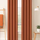 Cortina Blackout 100% Engomada Termica Tela Ligera 140x225 - Microfibra Premium - 2 Paños Naranjo - Miniatura 1