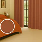 Cortina Blackout 100% Engomada Termica Tela Ligera 140x225 - Microfibra Premium - 2 Paños Naranjo - Miniatura 4