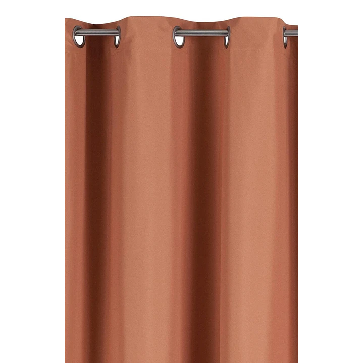 Cortina Blackout 100% Engomada Termica Tela Ligera 140x225 - Microfibra Premium - 2 Paños Naranjo 7