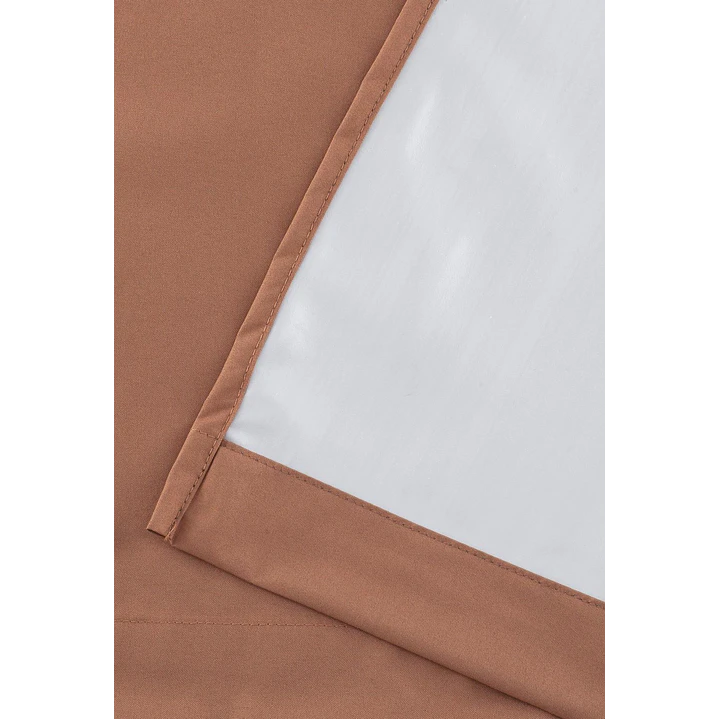 Cortina Blackout 100% Engomada Termica Tela Ligera 140x225 - Microfibra Premium - 2 Paños Naranjo 8