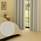 Cortina Blackout 100% Engomada Termica Tela Ligera 140x225 - Microfibra Premium - 2 Paños Marfil - Miniatura 4