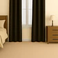 Cortina Blackout 100% Engomada Termica Tela Ligera 140x225 - Microfibra Premium - 2 Paños Cafe Oscur - Miniatura 1