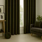 Cortina Blackout 100% Engomada Termica Tela Ligera 140x225 - Microfibra Premium - 2 Paños Cafe Oscur - Miniatura 5