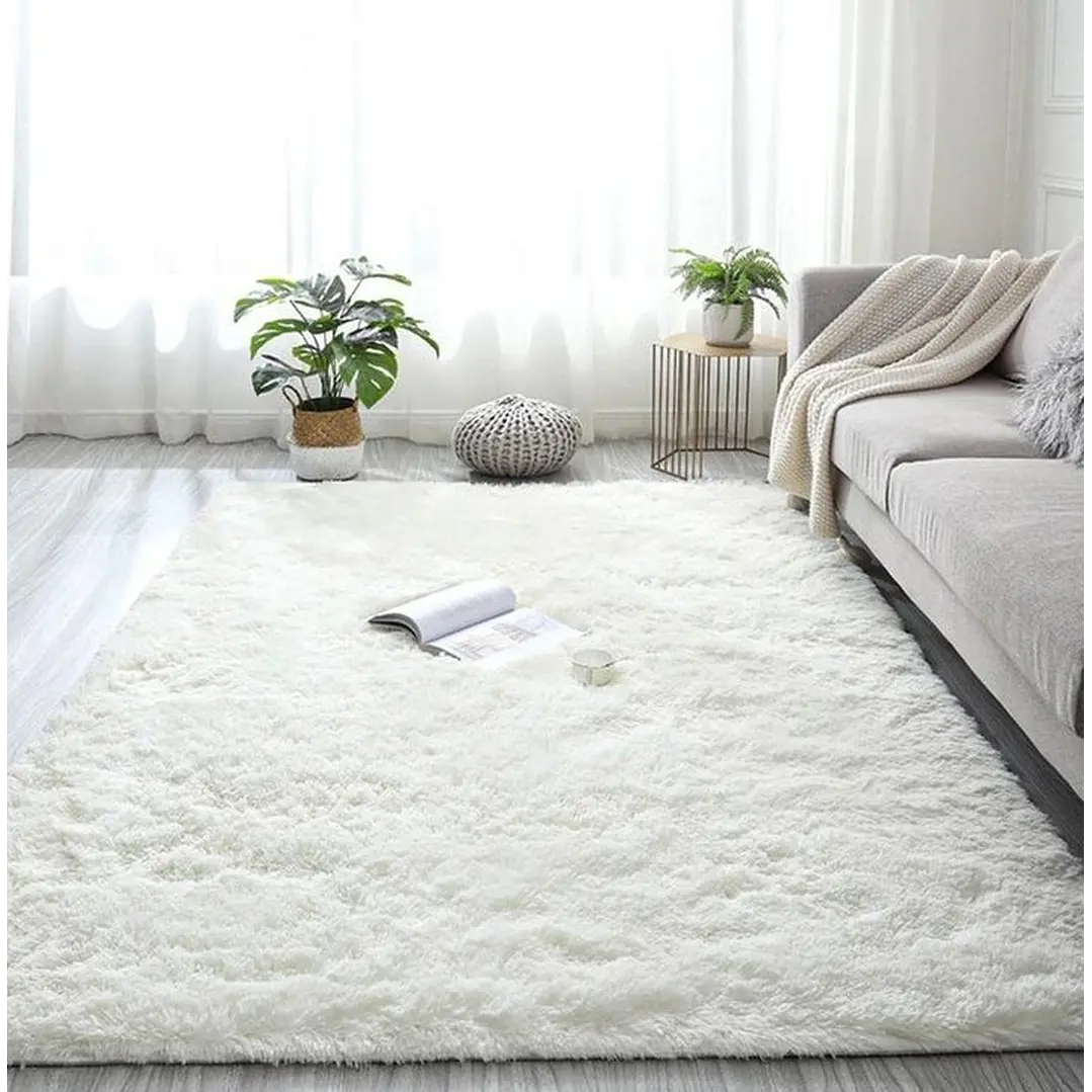 Alfombra Peluda Shaggy Crema 150x200 Clems 2