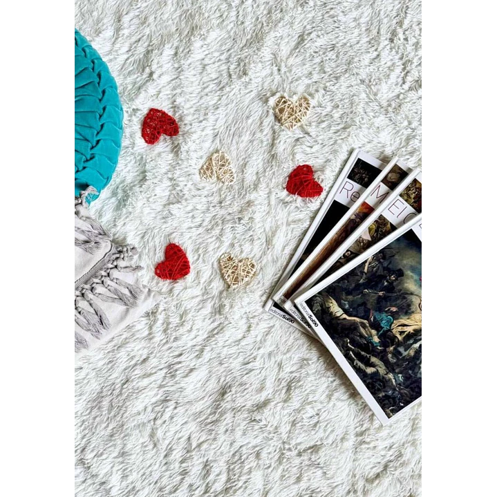 Alfombra Peluda Shaggy Crema 150x200 Clems 8