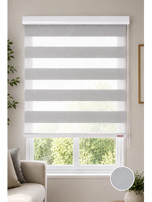 Cortina Roller Duo Zebra Color Gris