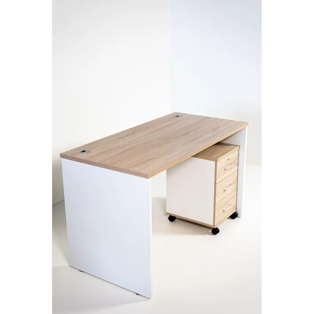 Escritorio de Oficina Mesa de Trabajo Con Cajonera 4
