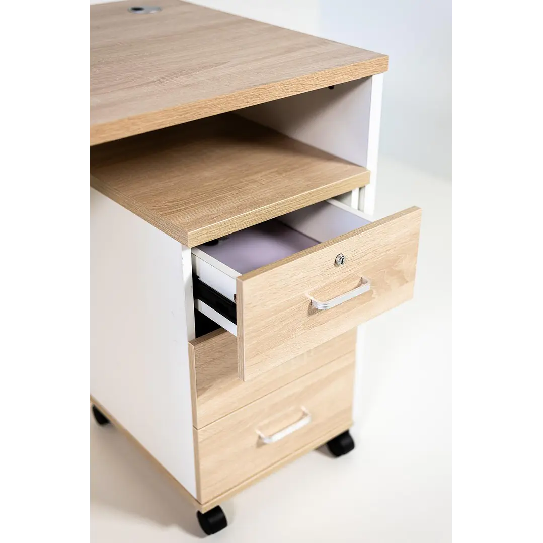 Escritorio de Oficina Mesa de Trabajo Con Cajonera 5