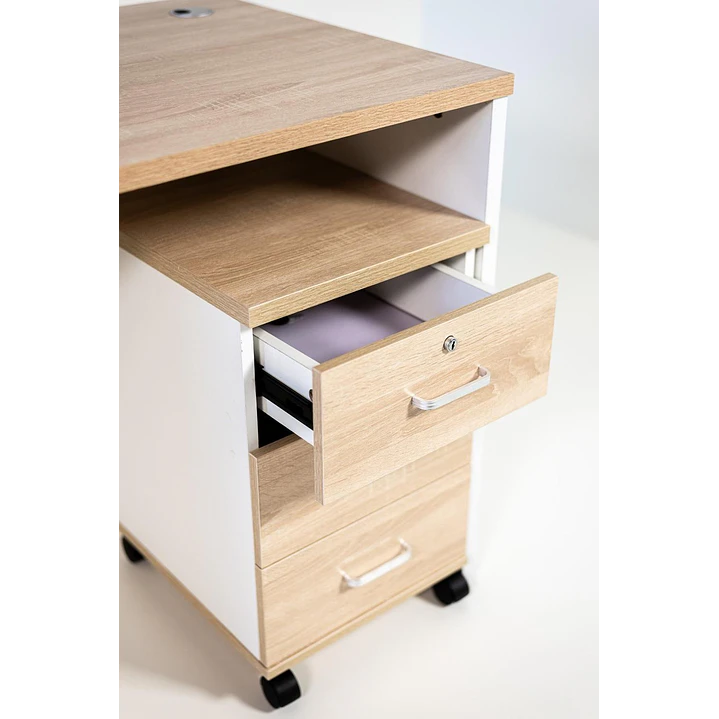 Escritorio de Oficina Mesa de Trabajo Con Cajonera 5