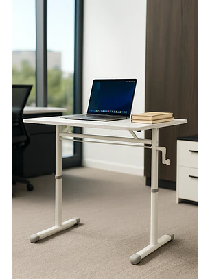 Escritorio Funcional Altura Ajustable 100x60x63-86cm Blanco