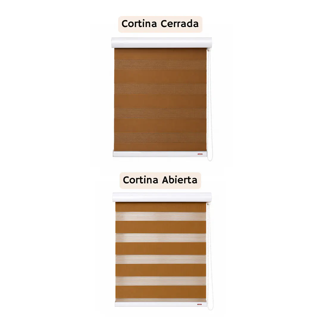Cortina Roller Duo Zebra Color Madera 2