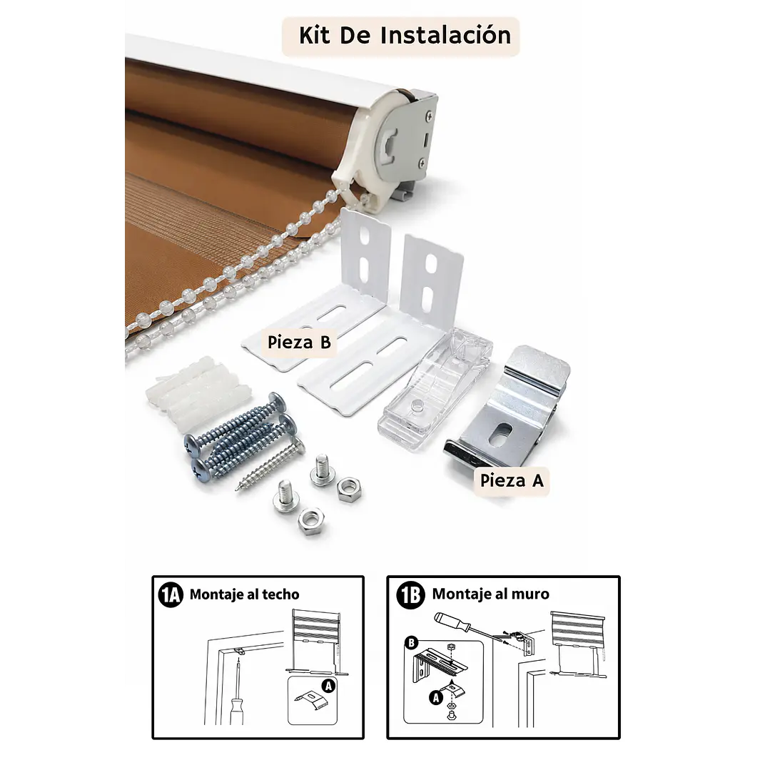Cortina Roller Duo Zebra Color Madera 3