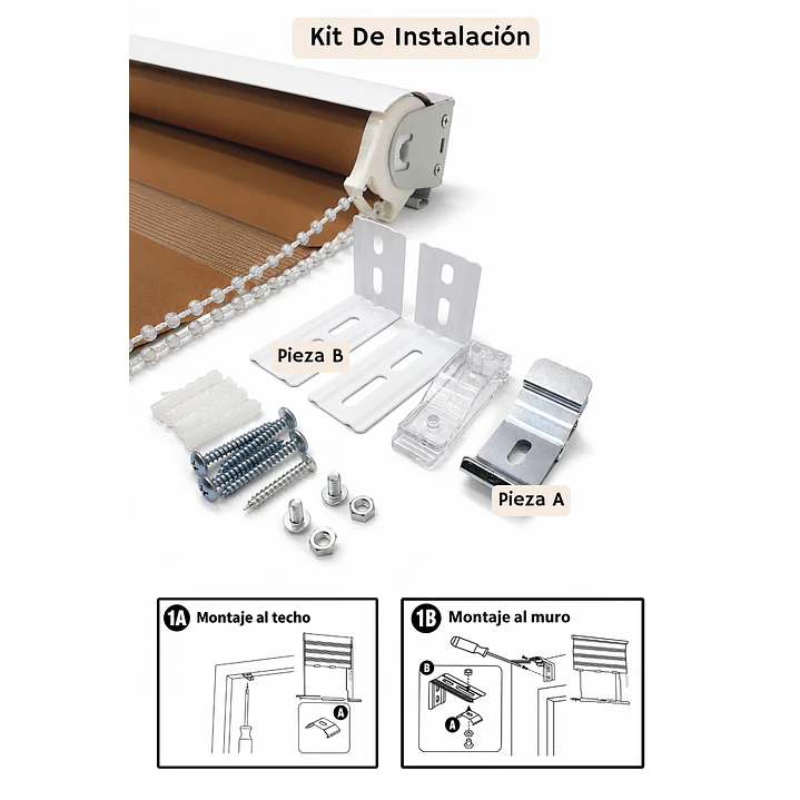 Cortina Roller Duo Zebra Color Madera 3