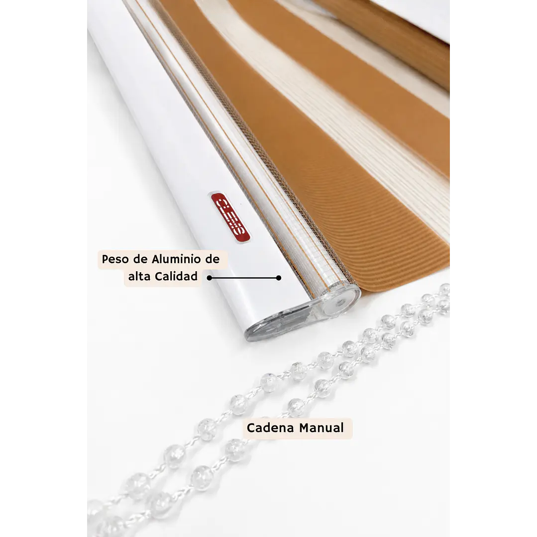 Cortina Roller Duo Zebra Color Madera 5