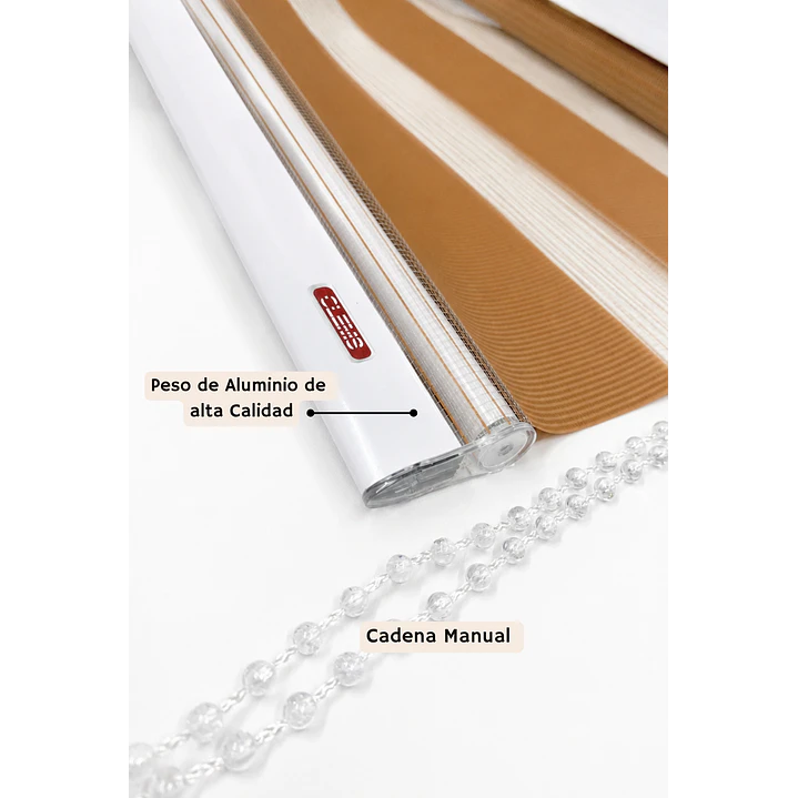 Cortina Roller Duo Zebra Color Madera 5