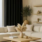 Cortina Blackout 100% Engomada Termica Tela Ligera 140x225 - Microfibra Premium - 2 Paños Negro - Miniatura 2