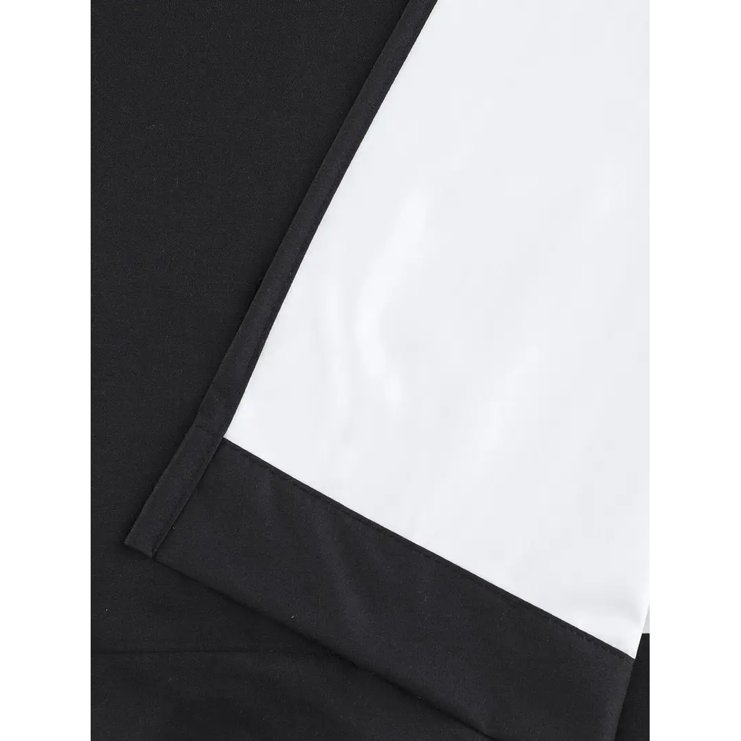Cortina Blackout 100% Engomada Termica Tela Ligera 140x225 - Microfibra Premium - 2 Paños Negro 8