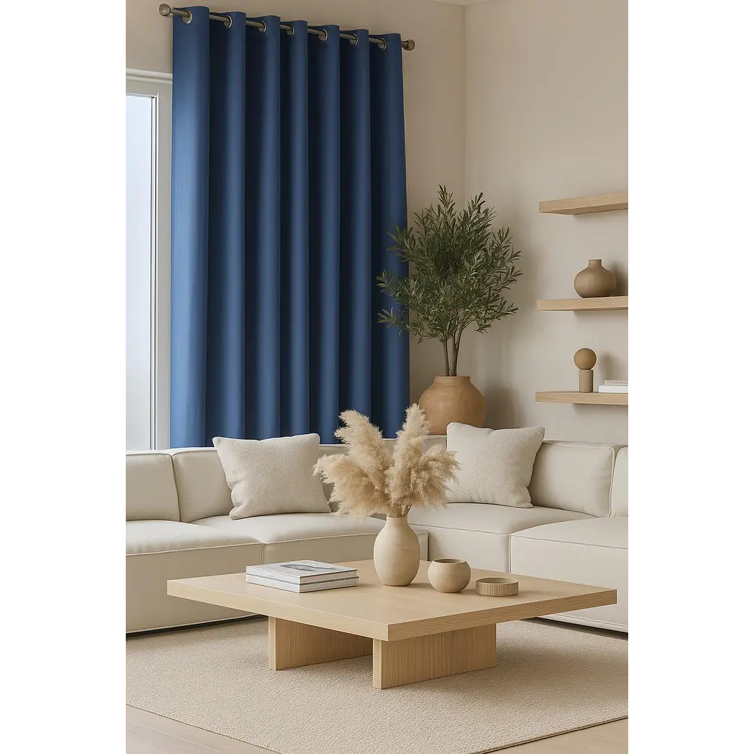 Cortina Blackout 100% Engomada Termica Tela Ligera 140x225 - Microfibra Premium - 2 Paños Negro 10