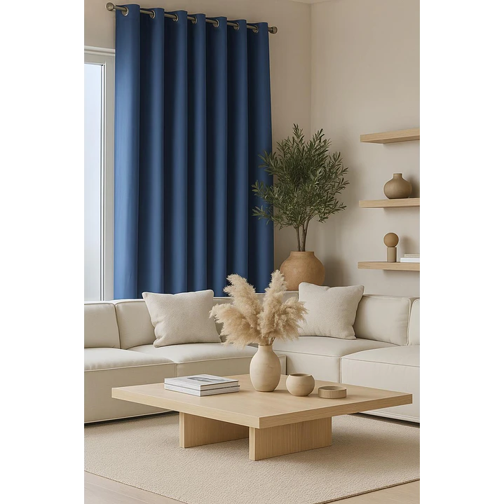 Cortina Blackout 100% Engomada Termica Tela Ligera 140x225 - Microfibra Premium - 2 Paños Negro 10