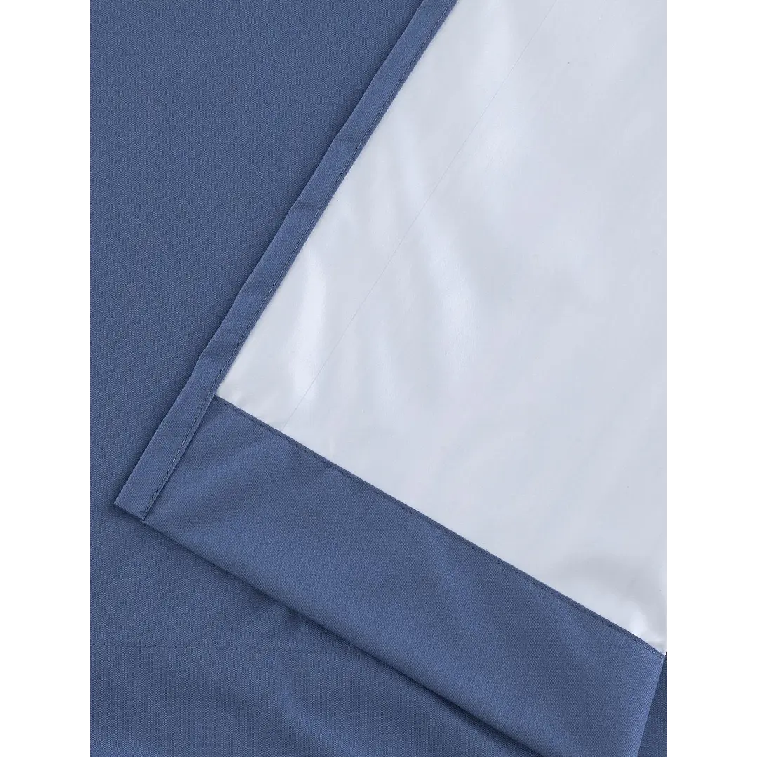 Cortina Blackout 100% Engomada Termica Tela Ligera 140x225 - Microfibra Premium - 2 Paños Negro 16