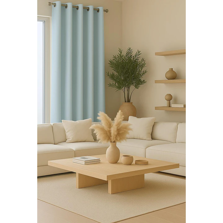 Cortina Blackout 100% Engomada Termica Tela Ligera 140x225 - Microfibra Premium - 2 Paños Negro 19